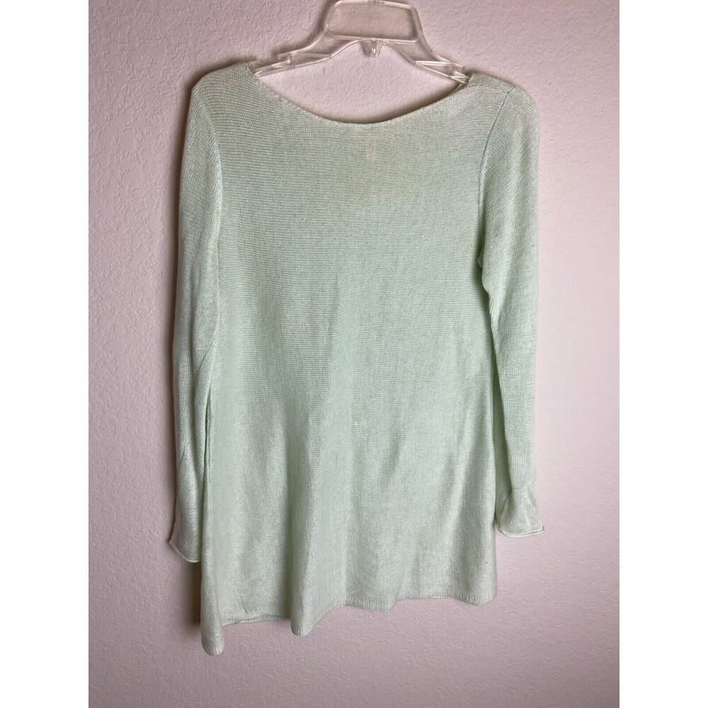 Eileen Fisher Womens Sweater Mint Green Size S Pullover Long Sleeve Yarn